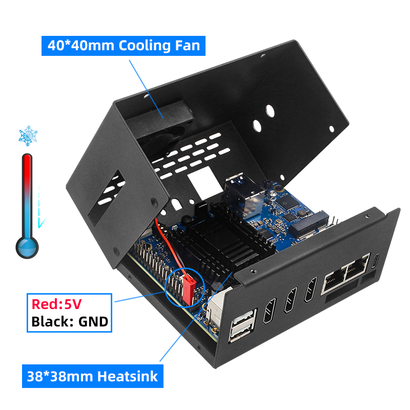 Orange Pi 5 Plus حافظة معدنية  - مراجعة Orange Pi 5 Plus 16Gb وسعره