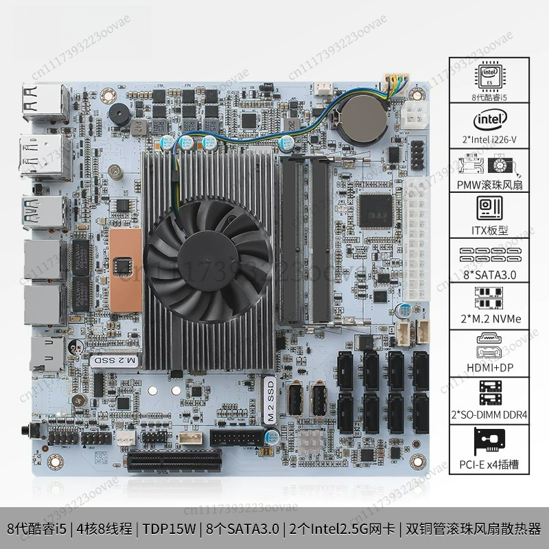 لوحة أم Df 8 Bay NAS مع معالج  - مراجعة Nas Motherboard 8 Sata Mini Itx وسعره