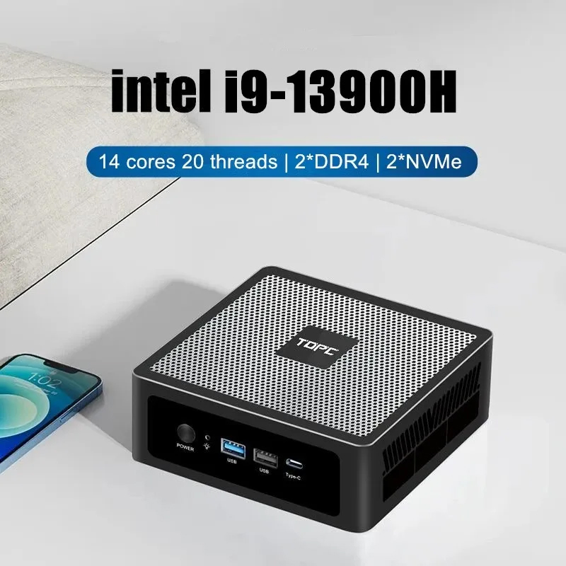TOPC كمبيوتر صغير 13th Gen Int - مراجعة Intel Core I9 13900H Mini Pc وسعره