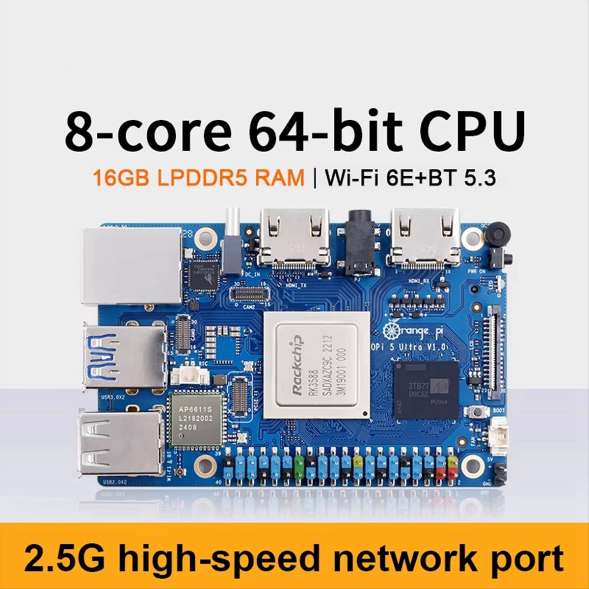 لوحة تطوير DT75BG لـ 5 Ultra م - مراجعة Rockchip Rk3588 Development Board وسعره