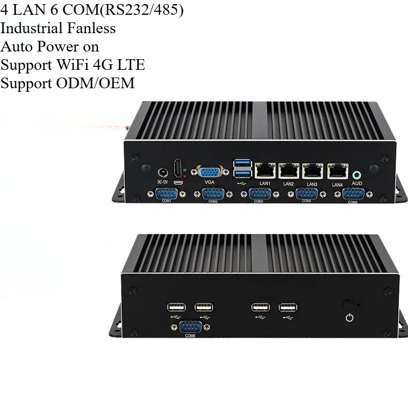 كمبيوتر صناعي صغير بدون مراوح، - مراجعة Fanless Industrial Pc Rs485 Core I7 وسعره